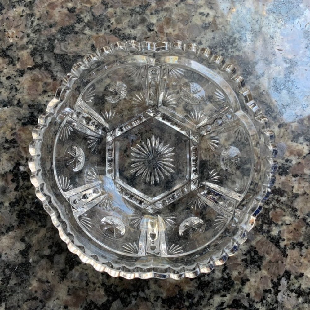 Pretty Little Cut Glass Looking Bowl